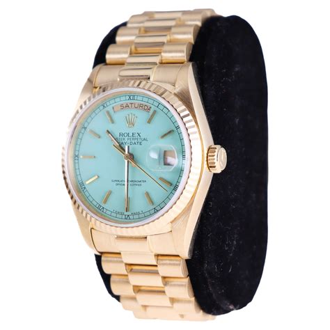 rolex tiffany blue gold|tiffany blue Rolex for sale.